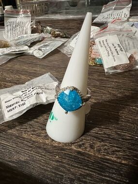 Blue Druzy Ring BP OG Ring